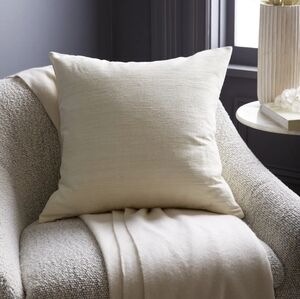 NWOT Quince Raw Silk Ivory Pillow Cover! 20" X 20"  (T20)